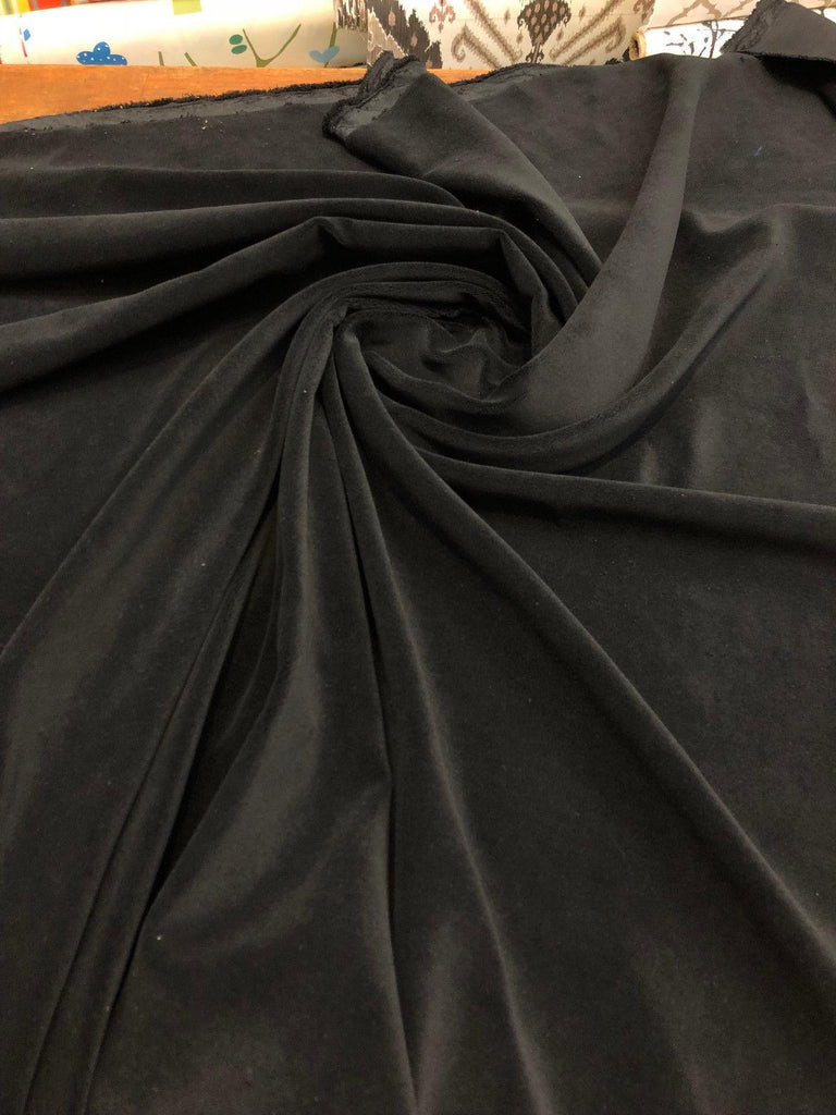 Black Velvet Drapery Upholstery 25 oz. Fabric by the yard – Affordable ...