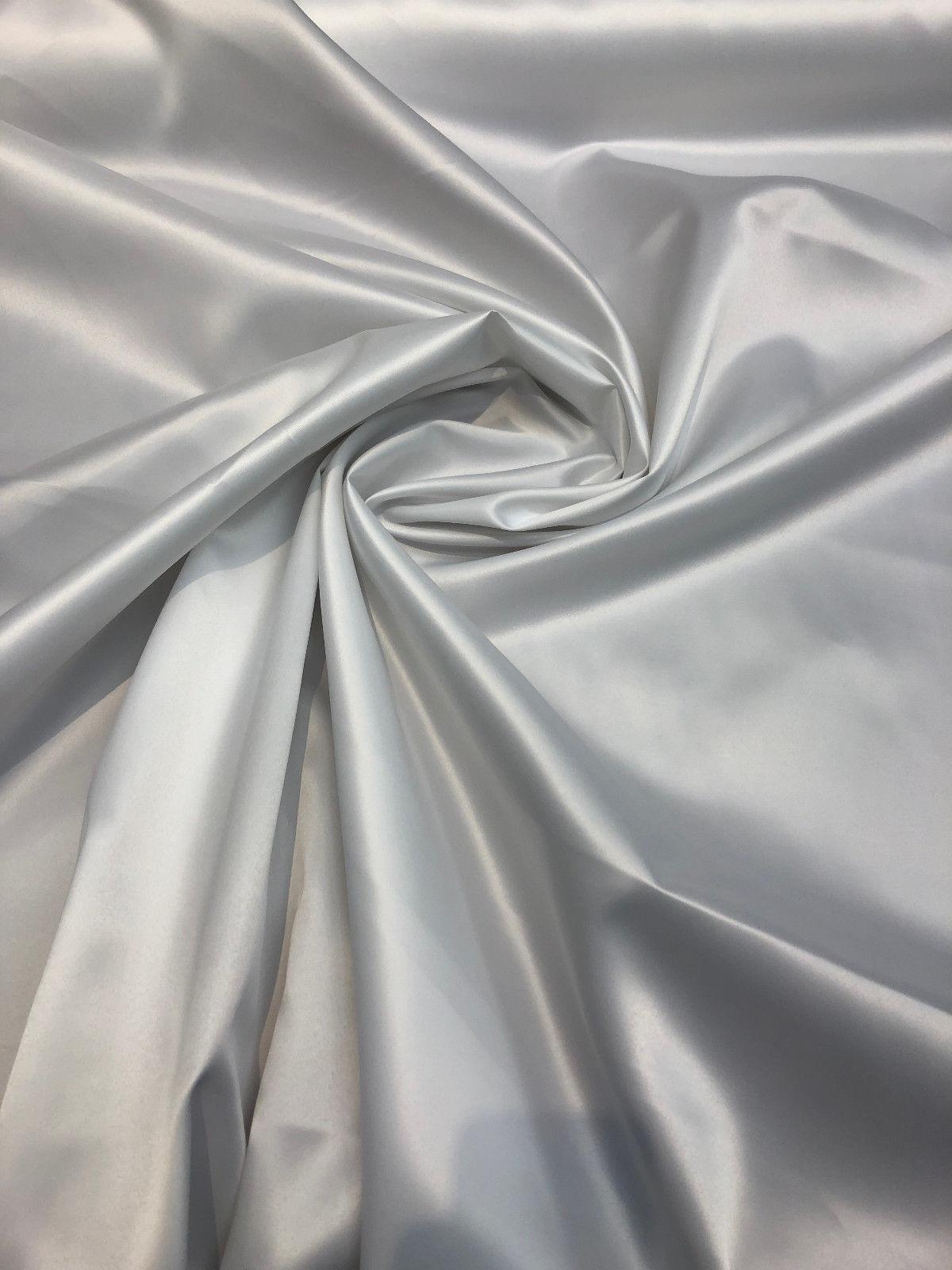 Silk Feel Polyester Satin, Silver