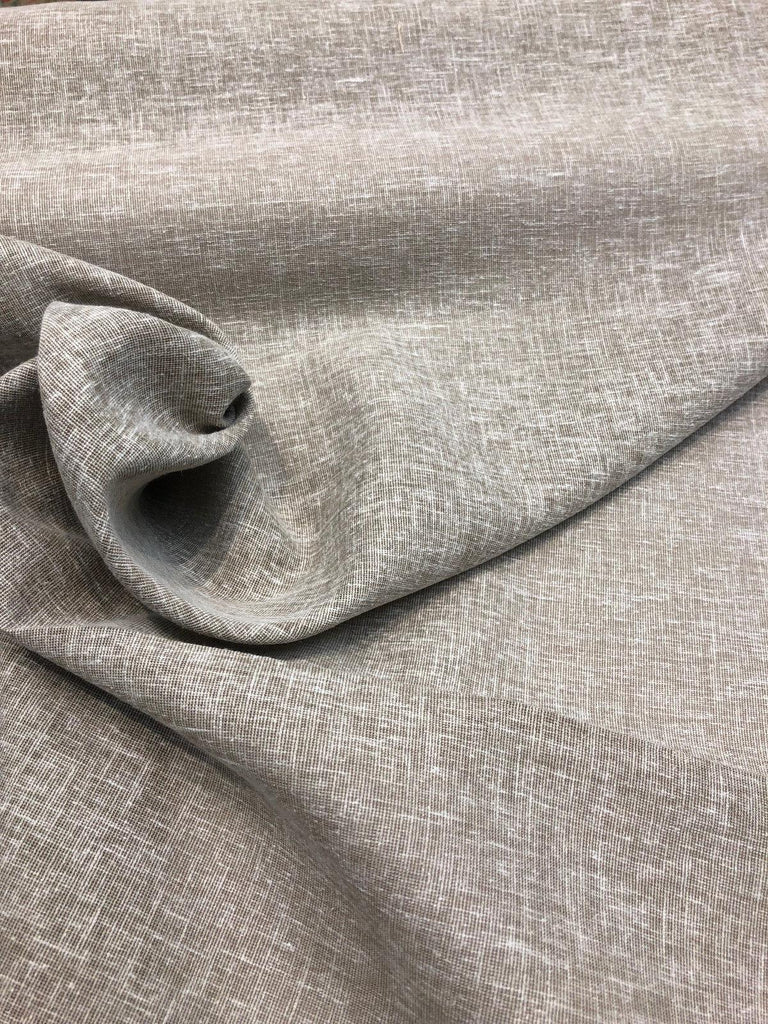 Sabra Stone 55'' Linen Look Sheer Fabric By the yard – Affordable Home ...