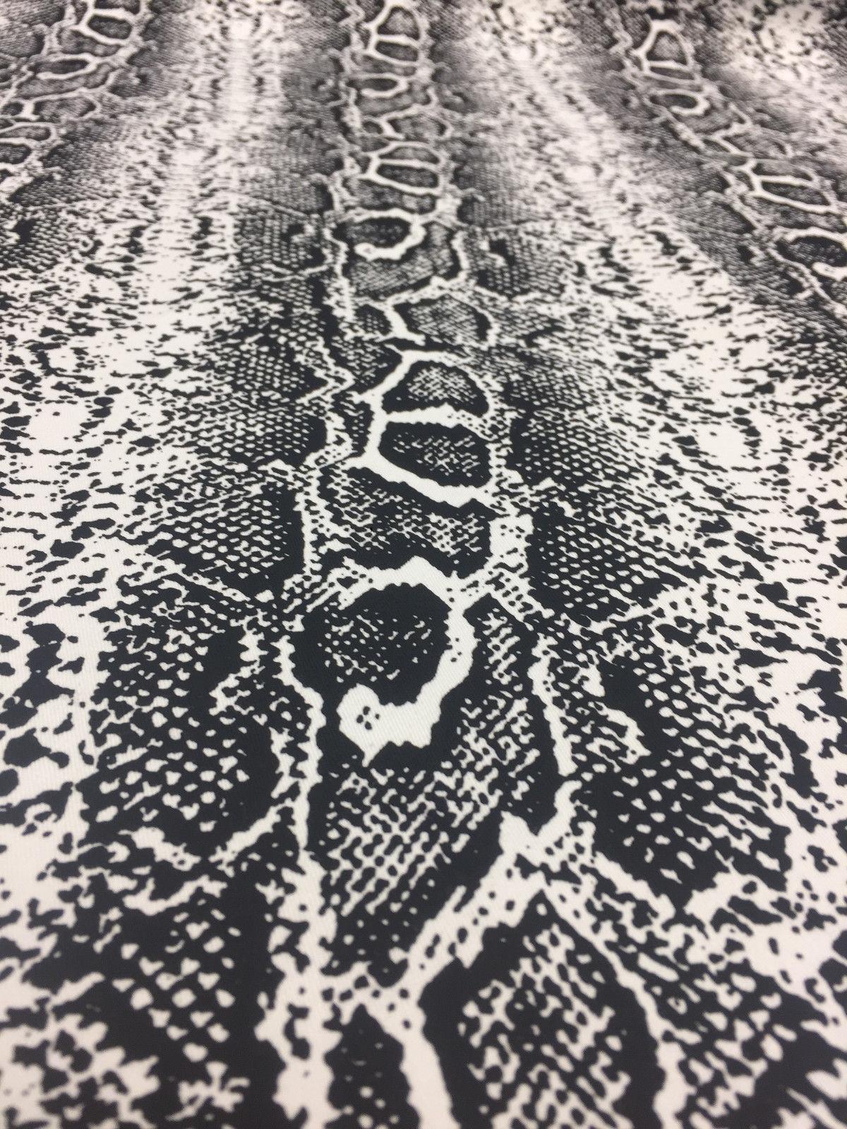 Black White Snake Skin Design Cotton stretch fabric by the yard ...