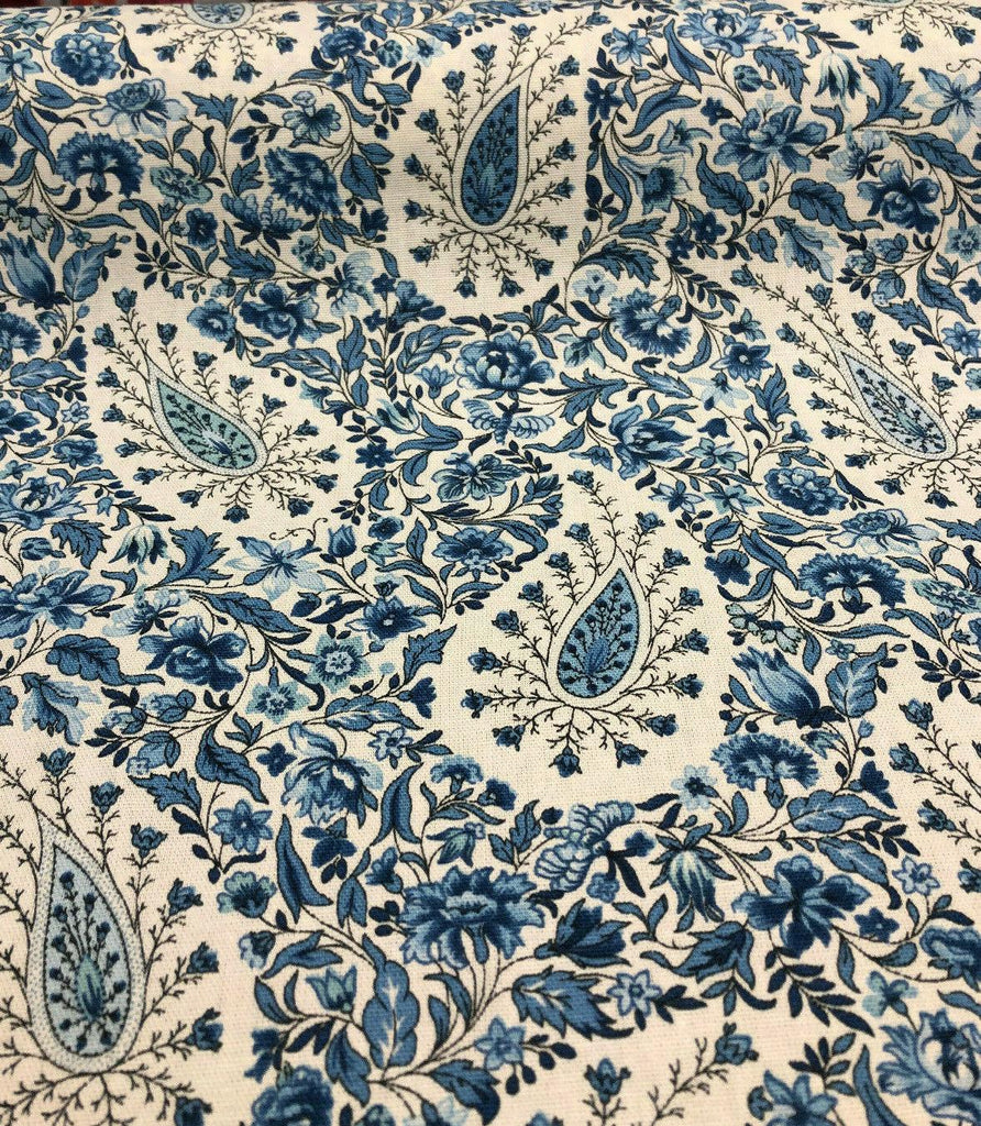 Waverly Upholstery 54'' Paisley Verveine Bluejay Fabric By The Yard ...