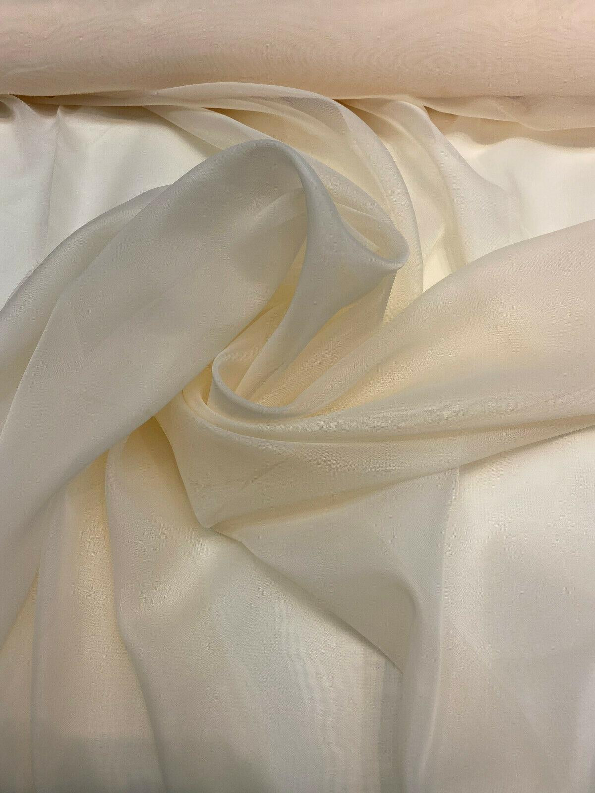 Champagne Sheer Voile 120'' Wide Drapery Fabric By The Yard ...