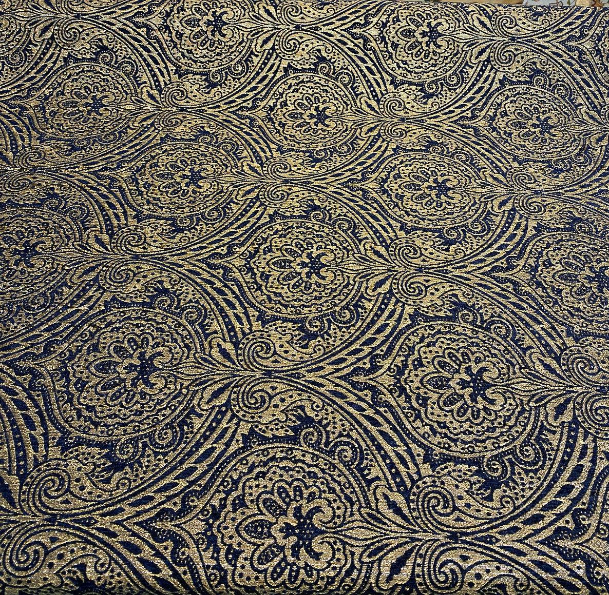 blue upholstery fabric