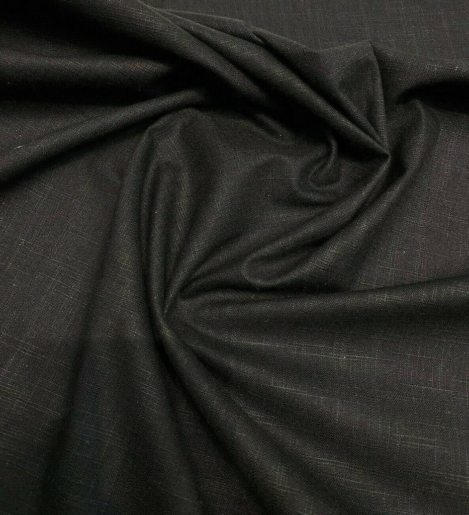 PK Faux Linen Derby Solid Onyx Black Fabric by the yard – Affordable ...