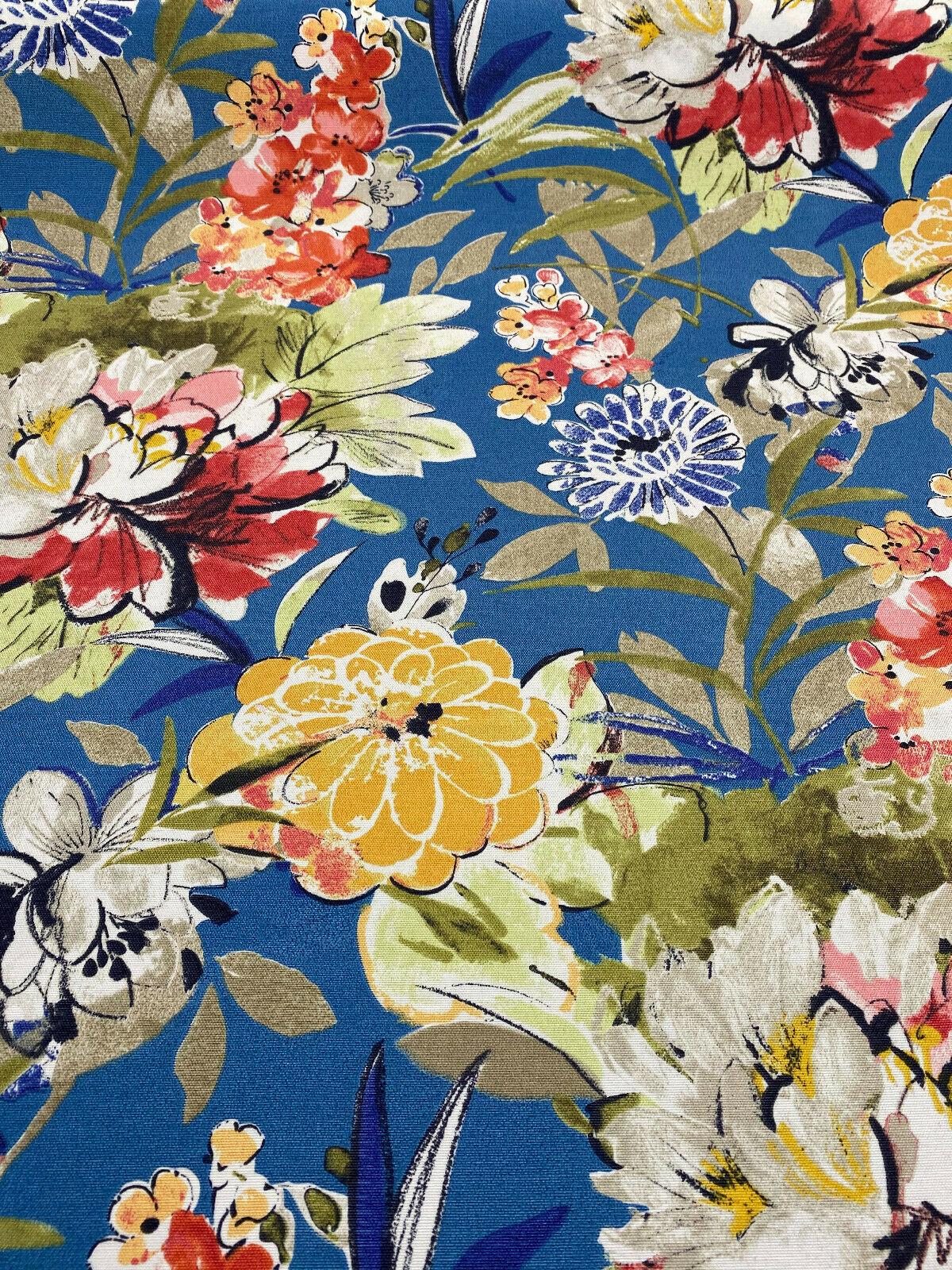 Outdoor Mill Creek Blue Swavelle Floral Fabric by the yard – Affordable ...
