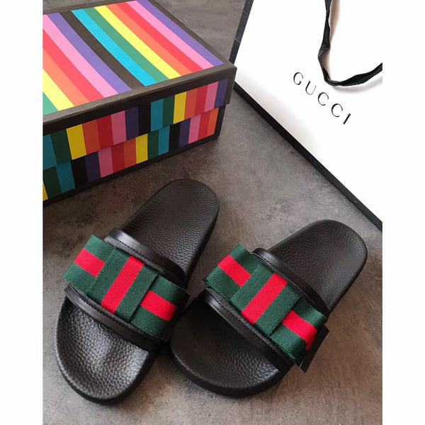 gucci satin slides