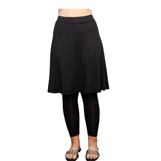 Extra Long Skirted Leggings Modest Activewear (Black) – MODEFYwear