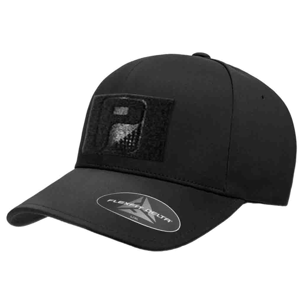 Delta Premium Curved Bill Flexfit Hat by Pull Patch (Black)