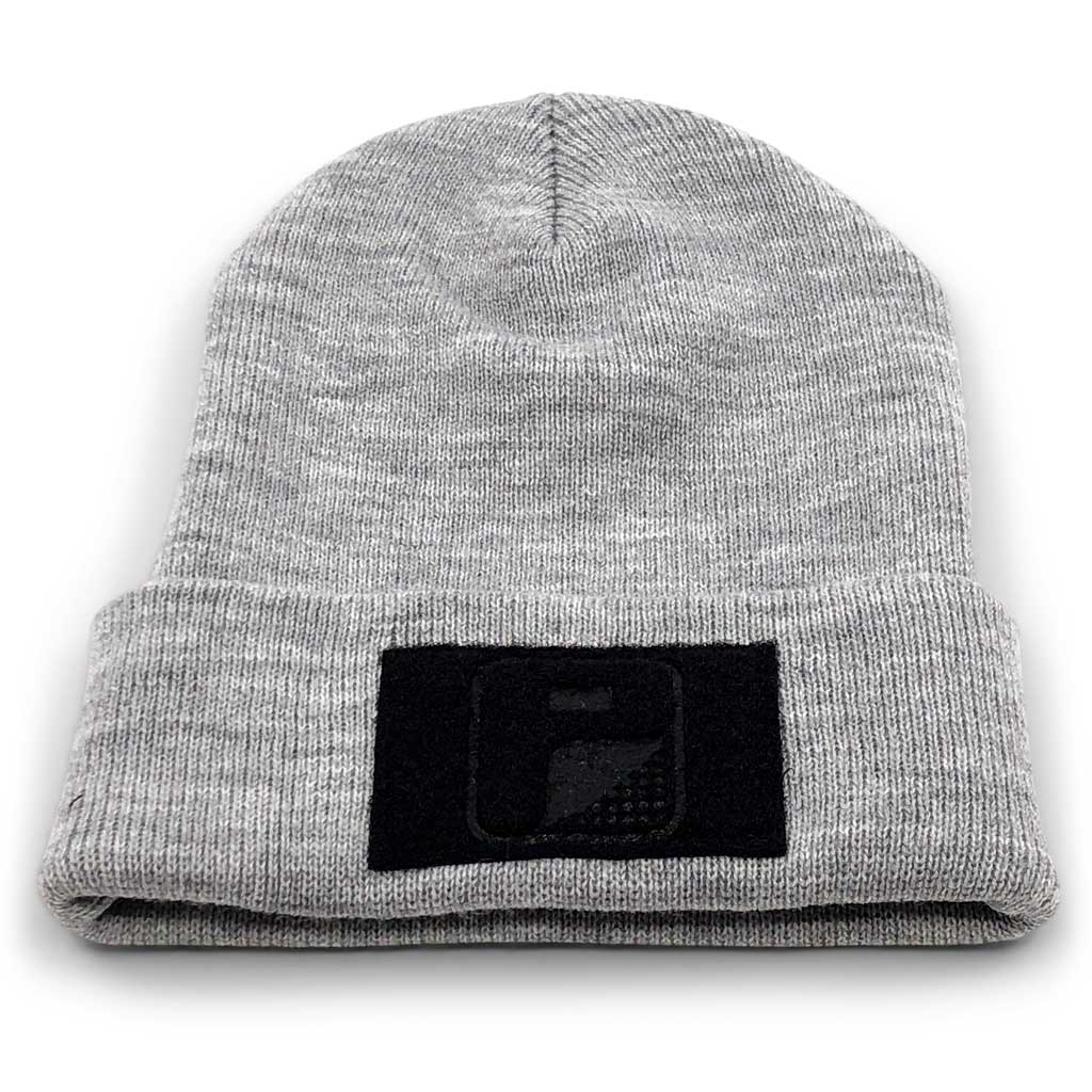 Beanie Pull Patch Cap By Flexfit - Dark Grey