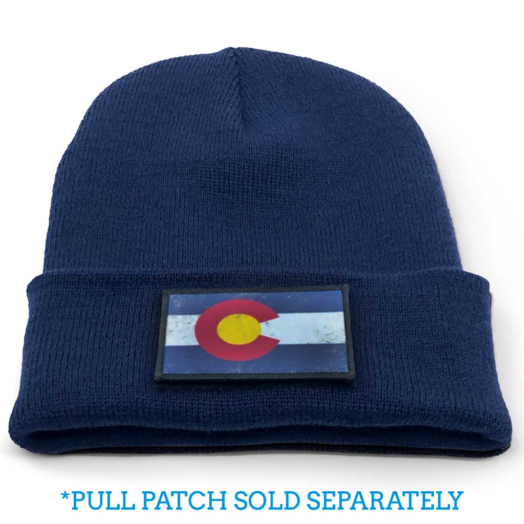 Beanie Patch By - Dark Flexfit Pull Cap Grey