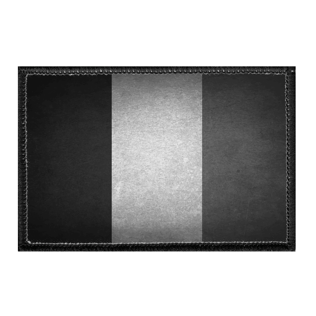 France Flag - Black and White - Removable Patch