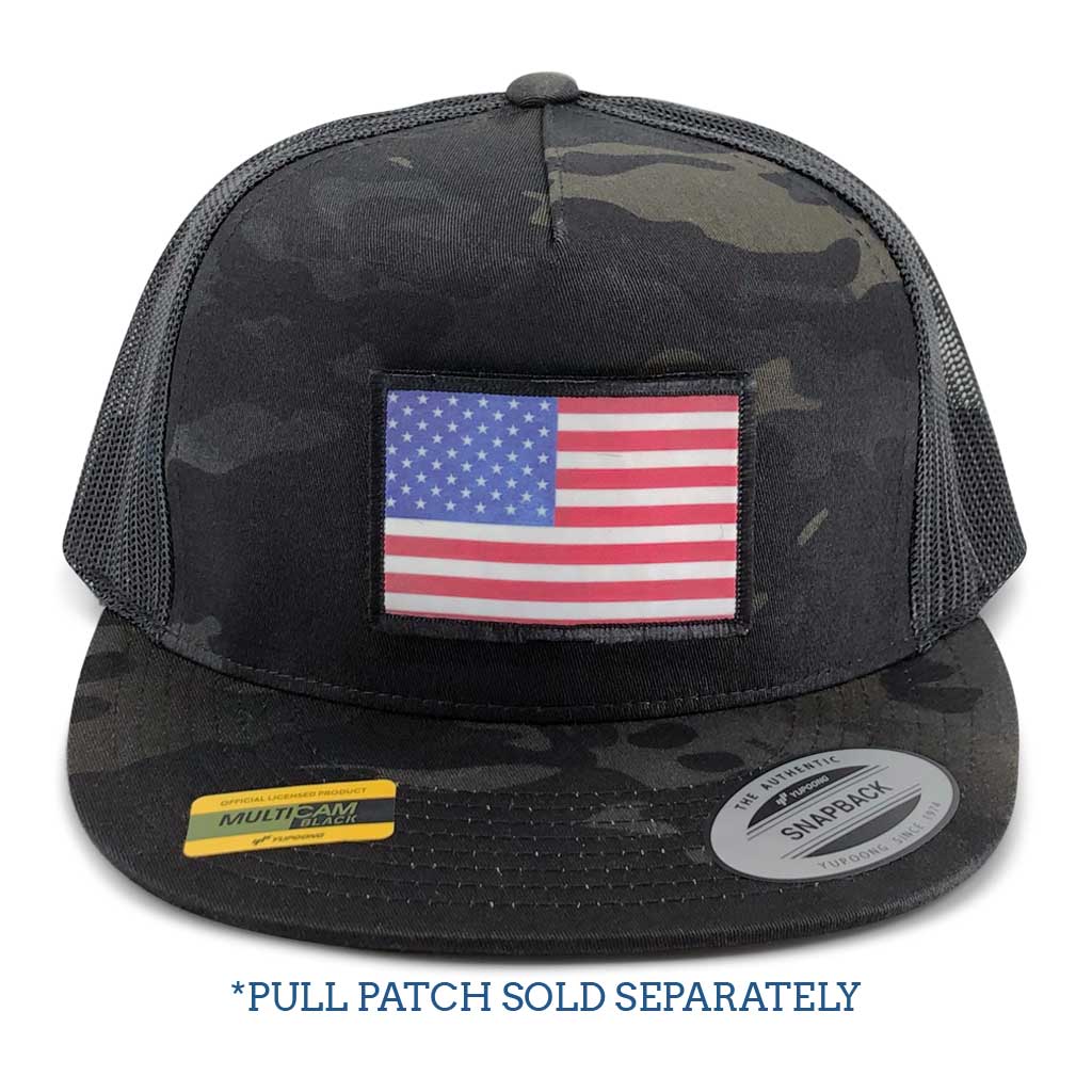 & Hat Black Camo - SNAPBACK Trucker Black Retro by Patch Pull MULTICAM®