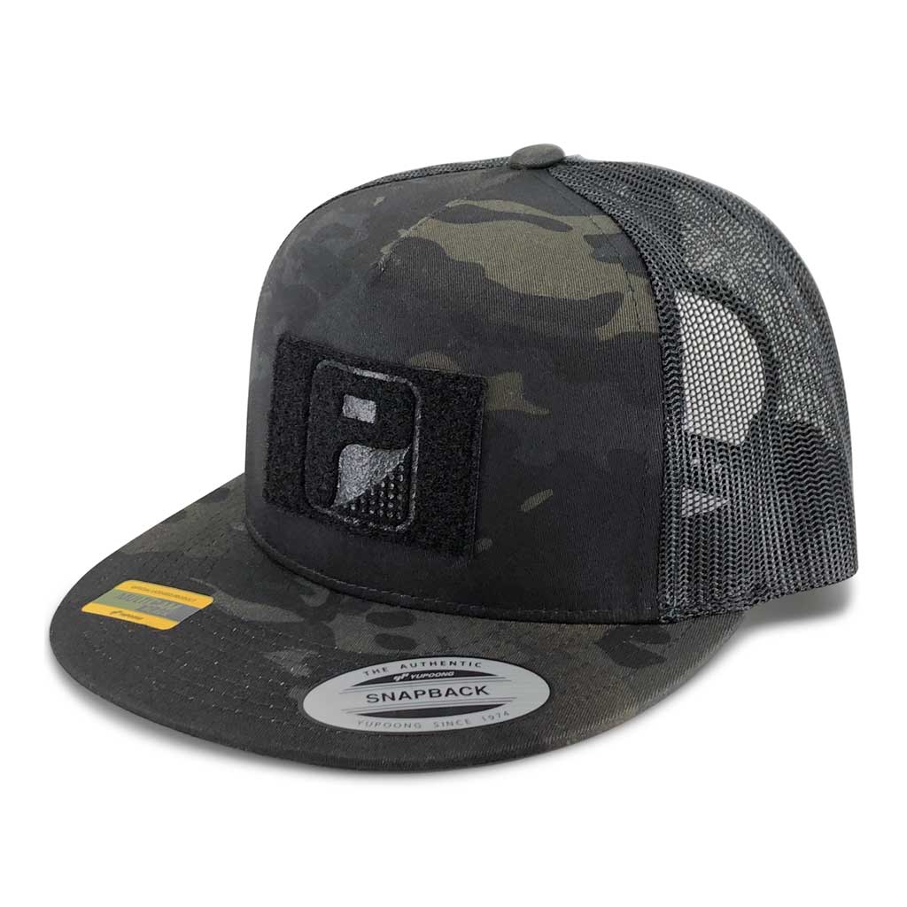 Camo Collection ShredDelish Shaka 6-Panel Structured Flat Visor Classic Snapback Black with Camo Bill