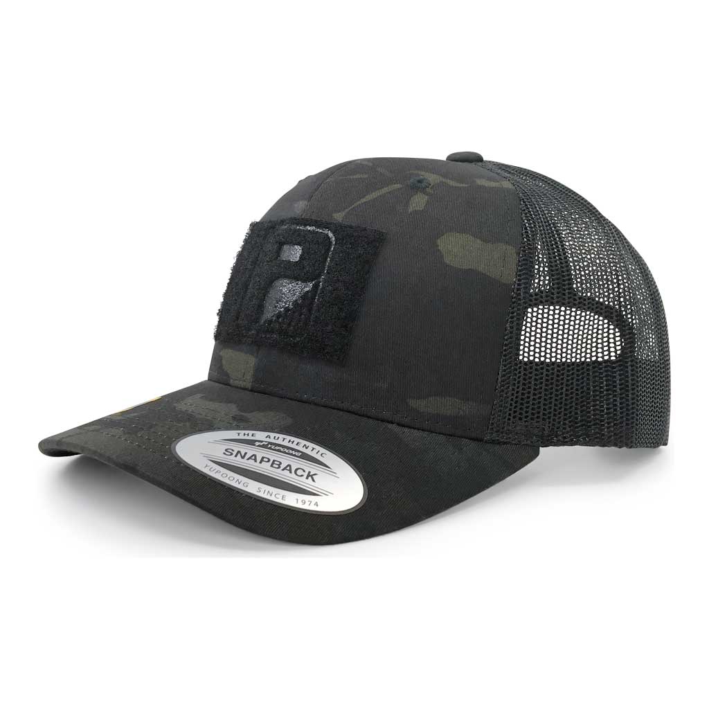 black camo flexfit hat