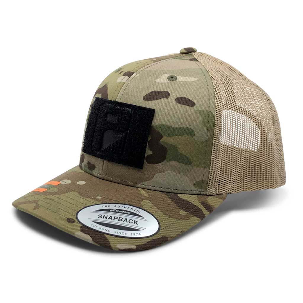 MULTICAM® Retro Trucker Pull Patch Hat by SNAPBACK - Tropical Camo & Green