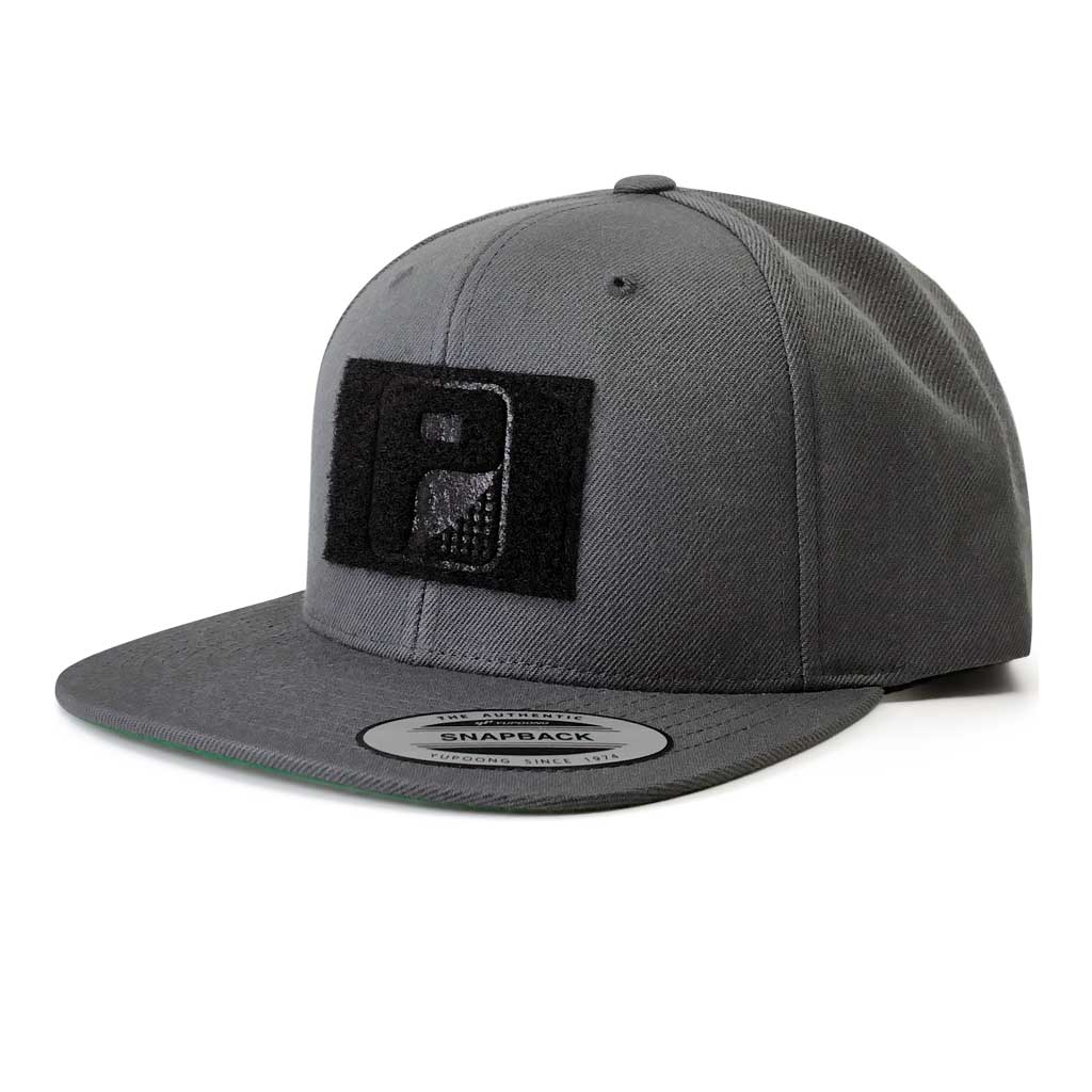 KC Premium SnapBack Hat Flat Bill 6 Panel Gray Black Adjustable Kansas City