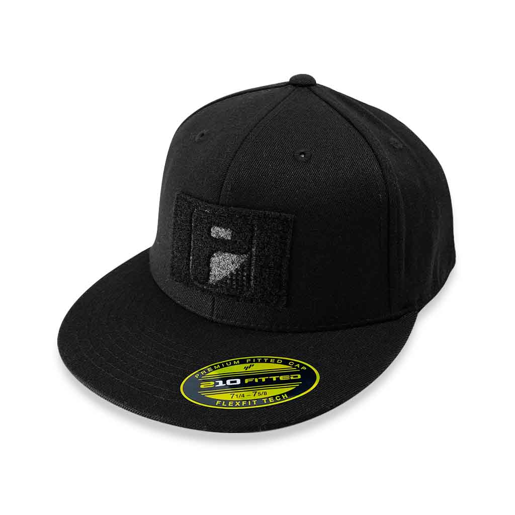 Visor - Curved Bill - Black - Flexfit + Snapback Hat by Pull Patch