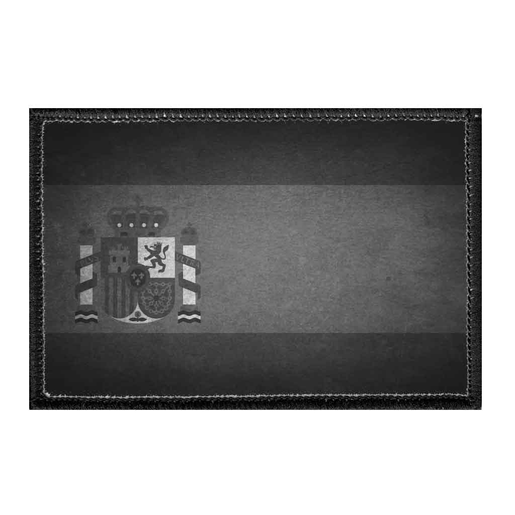 Black Spain White Removable - - Patch Flag and