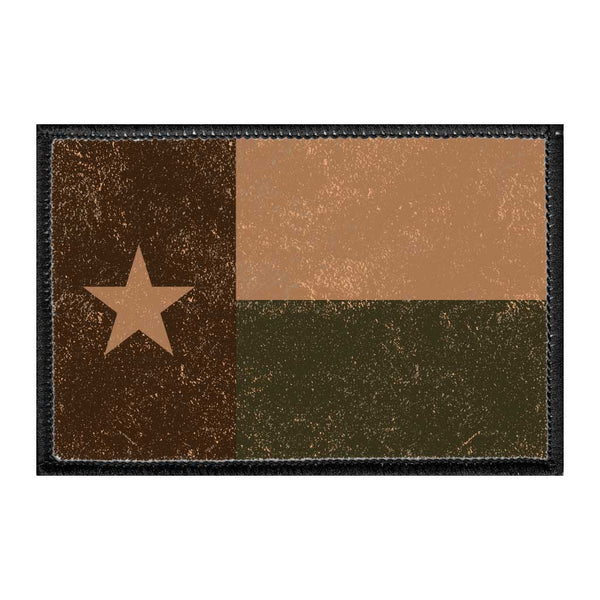 Texas State Flag - Distressed - Color - Removable Patch