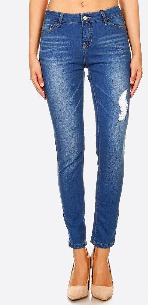 distressed jean jeggings