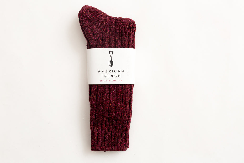 burgundy boot socks