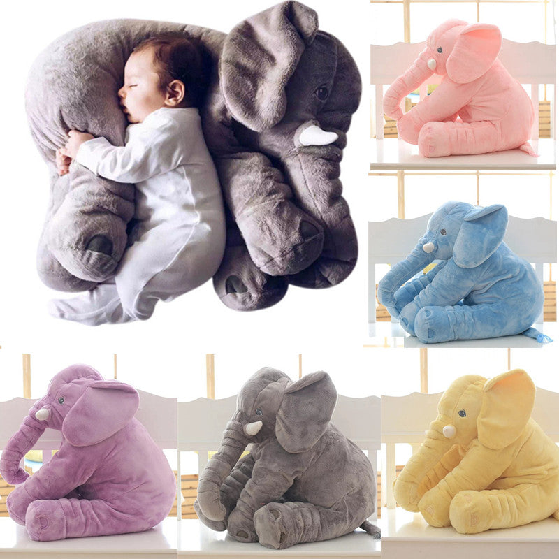 stuffed elephant baby pillow