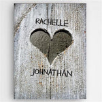 Hand Carved Heart Canvas Sign - Tressa Gifts