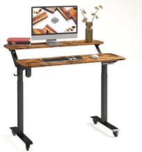 Load image into Gallery viewer, Electric Sit Stand Desk with Wheels
