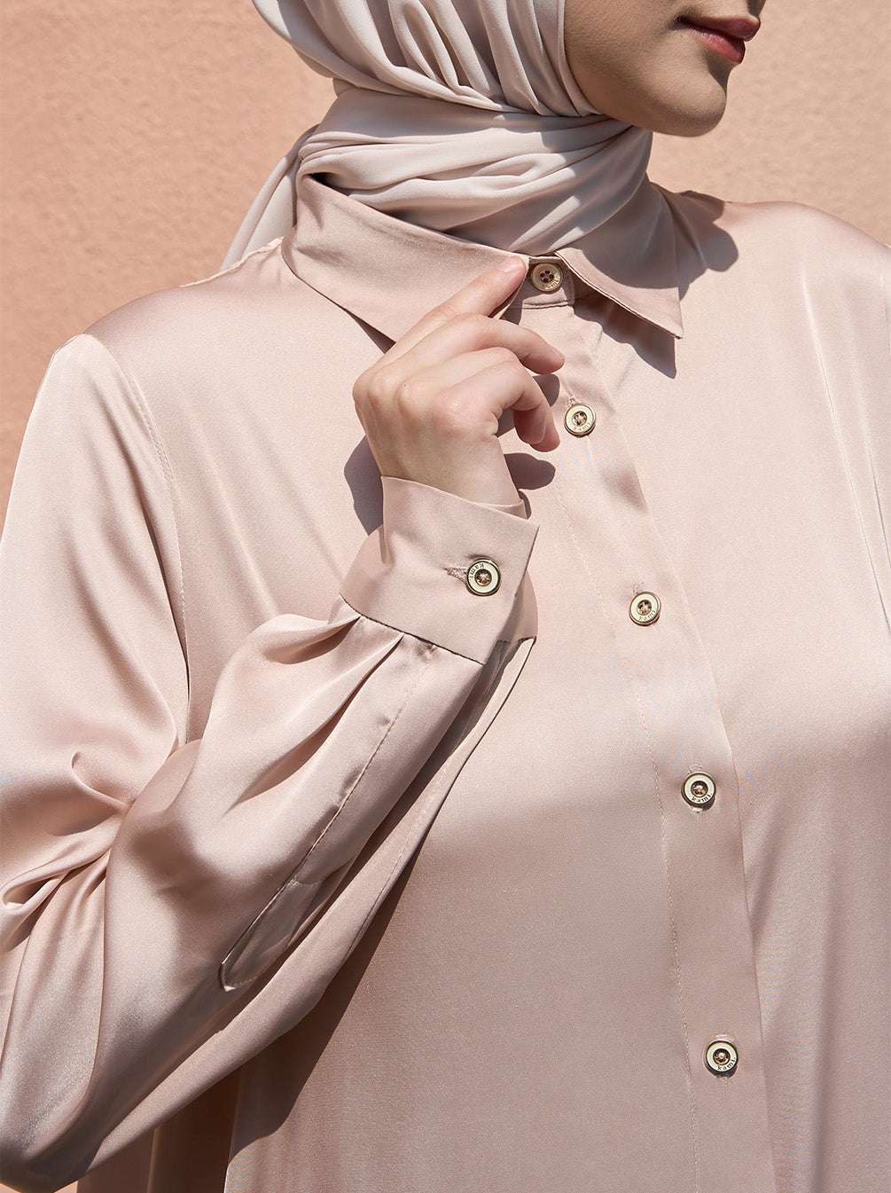 LEIA SHIRT DRESS SOFT PINK