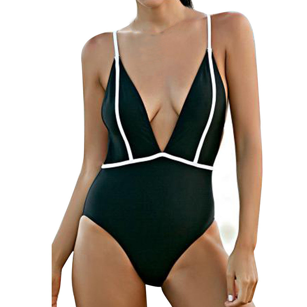 low plunge one piece swimsuit