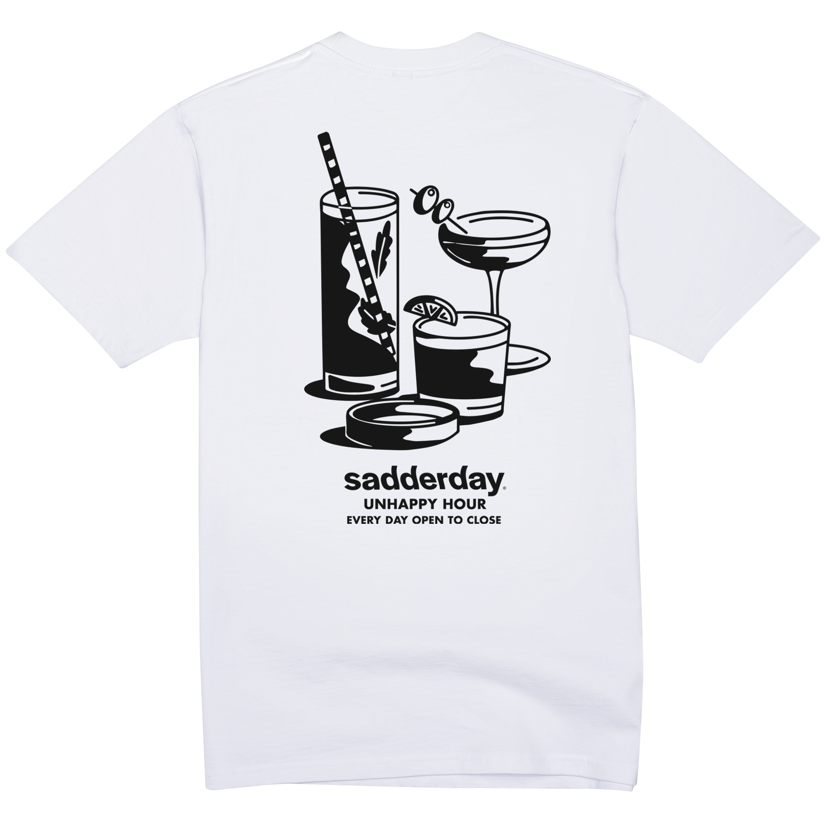 Unhappy Hour T-Shirt: White