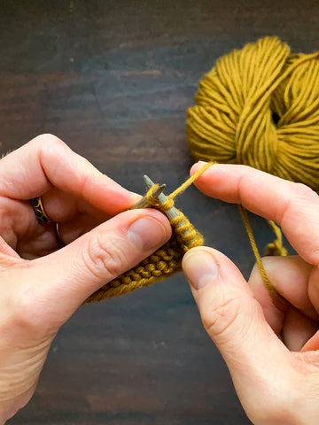 K1FB knitting stitch increase