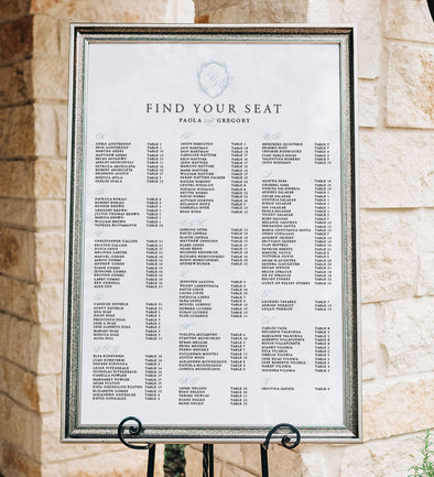 Classic Find Your Seat Wedding Seating Chart Sign – Rubi and Lib Design  Studio