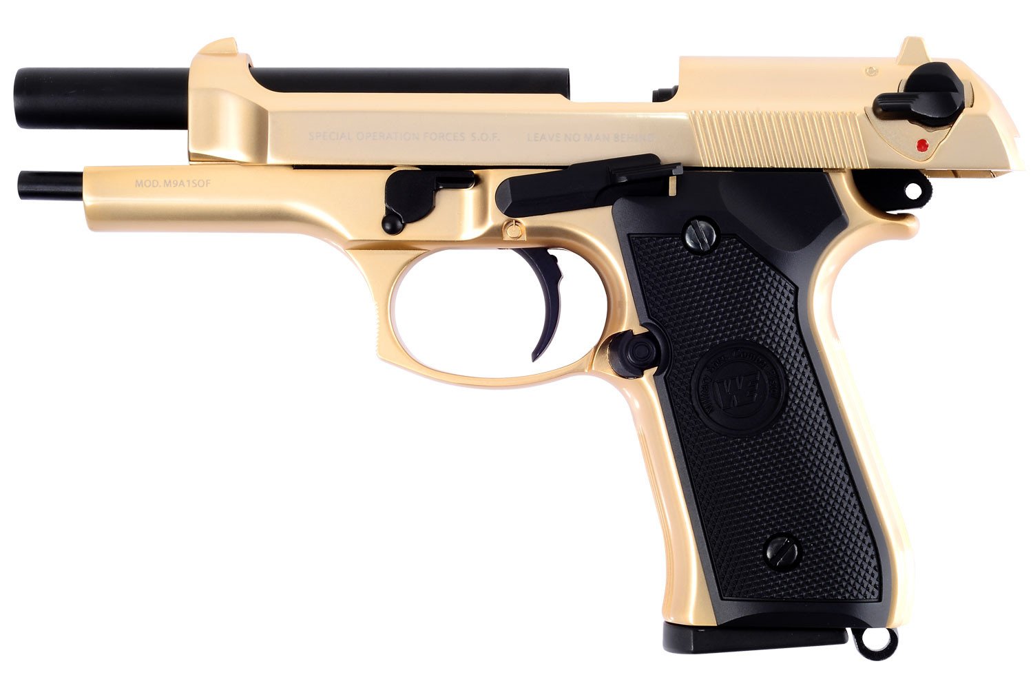 We Tech M92s Full Metal Gbb Pistol Gold Crownairosoft