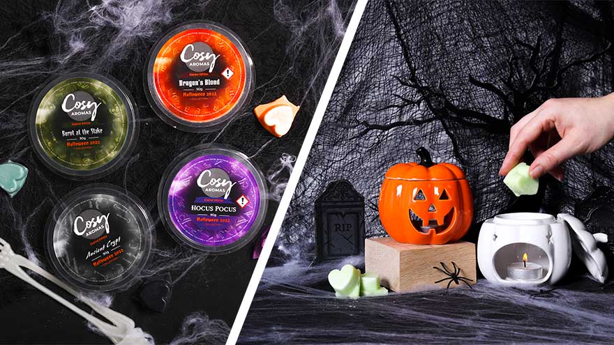 Halloween,waxmelts,pumpkinburner,spookyscene,cosyaromas