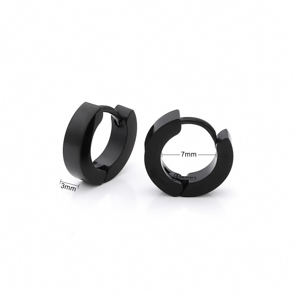 Fancy Design Gold Inspired Ring Hoop Black Beads Earring Collections ER1197