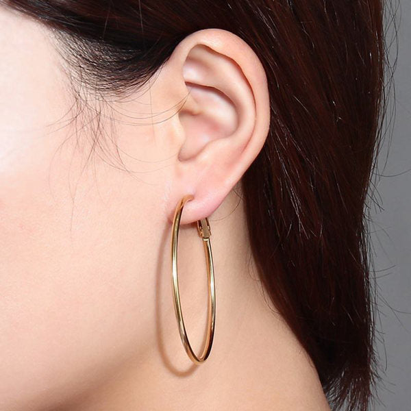 PERFECT Hoop Earrings in 18K Rose Gold Over Sterling Silver | Sonia Hou –  SONIA HOU