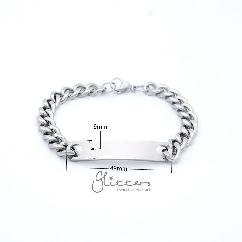 silver bracelets for men engraved