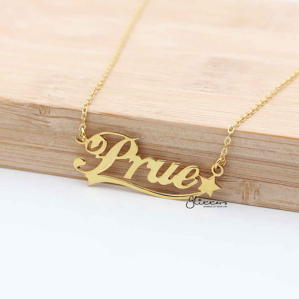 24K Gold Plated Silver Name Necklace 