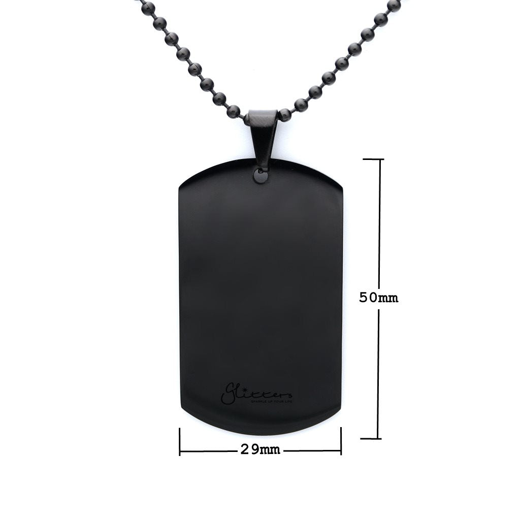 Classic Men's Dog Tag Necklace in Sterling Silver - Talisa