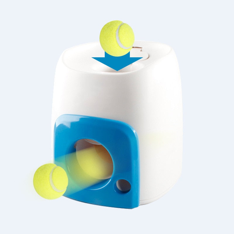 automatic tennis ball launcher dog toy