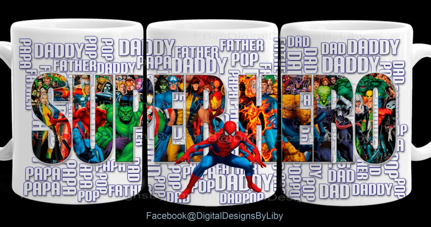 superhero dad mug