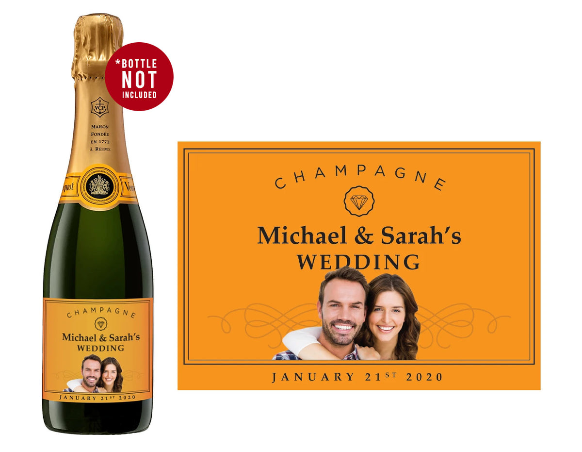 6 x Veuve Clicquot Champagne 750ml Complimentary Label With Picture AN – My Brand And Me