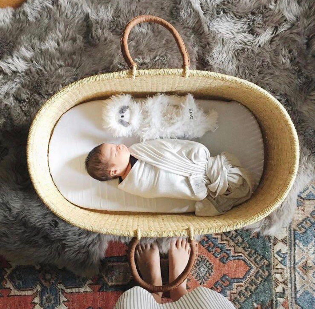 snuggle me organic in moses basket