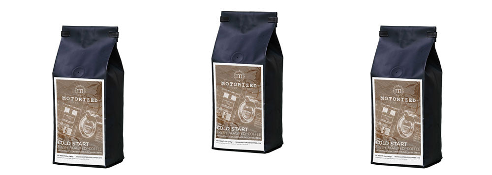 Cold Start; Specialty organic roast-to-order coffee for cold brew from Motorized Coffee Company