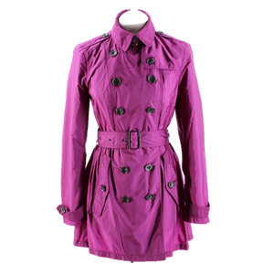 purple burberry coat