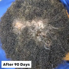 Cheveux et cuir chevelu 90 jours après utilisation régulière des soins As I AM Rice Water