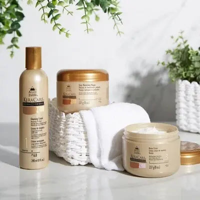 Les soins KeraCare Natural Textures sont formulés par le laboratoire Avlon pour les cheveux crépus, frisés naturels.