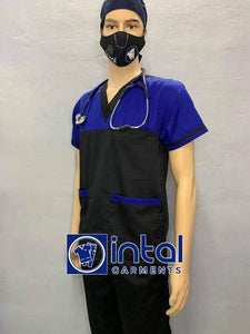 Scrub Suit High Quality Medical Doctor Nurse Scrubsuit Set A Regular or Cargo 4 Pocket Pants Unisex Scrubs 03D