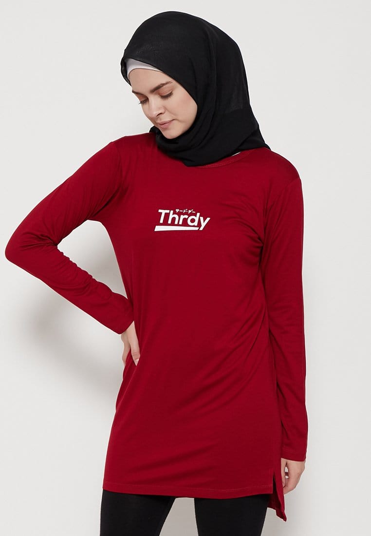 Download Third Day Ltc12 Mls Thrdy Merah Maroon Kaos Tangan Panjang Hijab Jlw Brands Third Day Td Active Nade Td Friends Daw